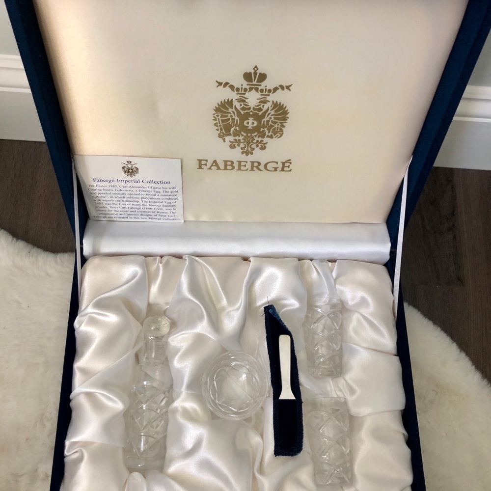 Fabergé Vodka Caviar Crystal Set